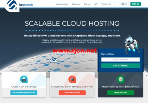 LunaNode:加拿大按小时计费VPS,月费3.5美元($0.0049/小时)
