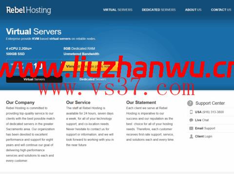 RebelHositng:加州独服,E5-2650L/32GB内存/960GB SSD/500M不限流量,$30/月